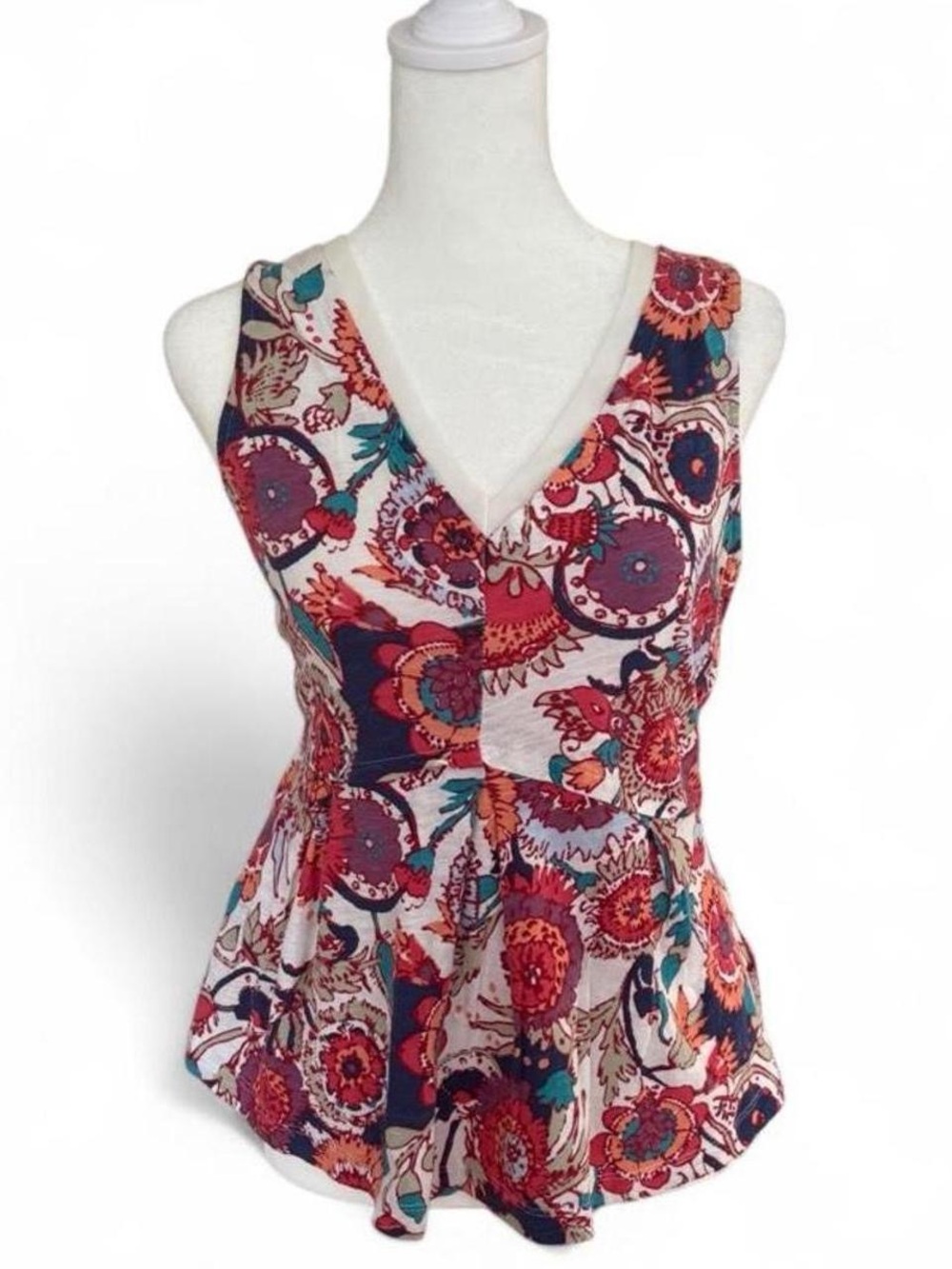 Deletta Anthropologie Amalia Floral Tank Top